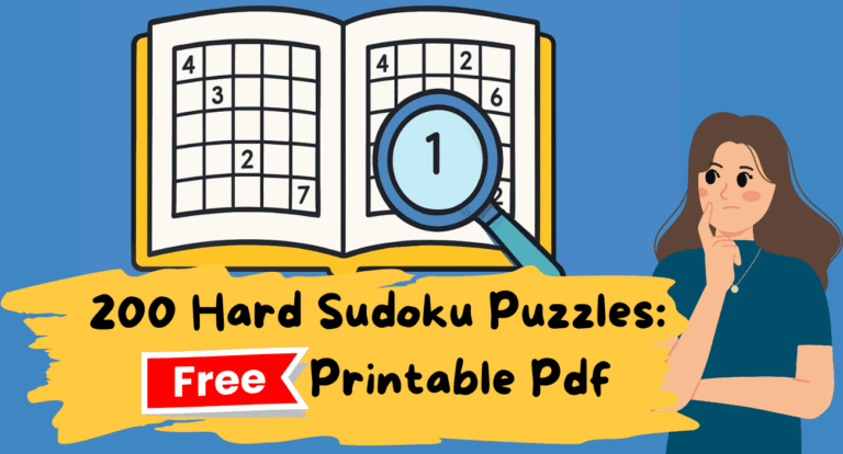 200 Free Printable Sudoku Puzzles (With Solutions) – PDF Download
